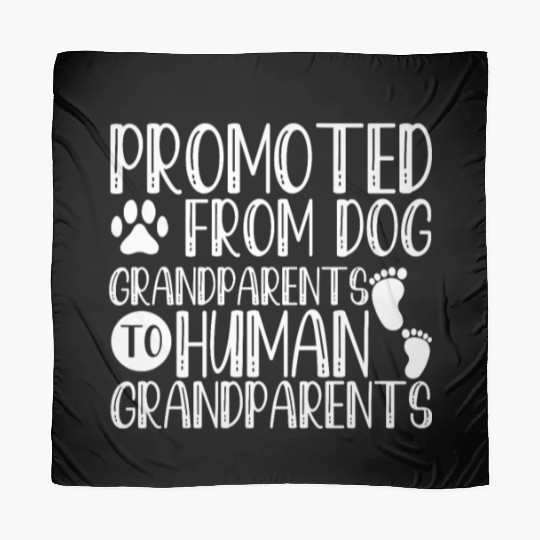 Promoted From Dog Grandparents To Human Grandparen Scarves