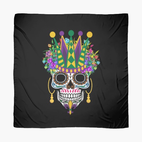 Dia De Los Muertos Mardi Gras Costume Flower Sugar Scarves