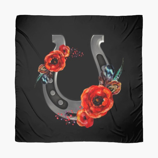 Floral Horseshoe With Poppies Scarves
