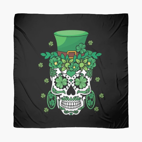 El Dia De Los Muertos Mardi Gras Costume Flower Scarves