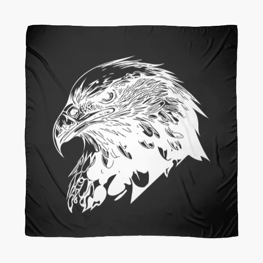Elegant Eagle In Vintage T Tattoo Style Scarves