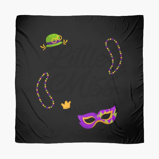 funny little miss mardi gras Scarves