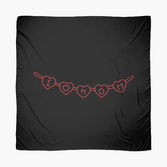 I Love My Mom, mother's day Scarves