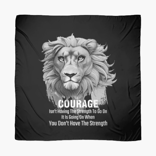 Lion Courage Inspirational Quote For Leo Scarves