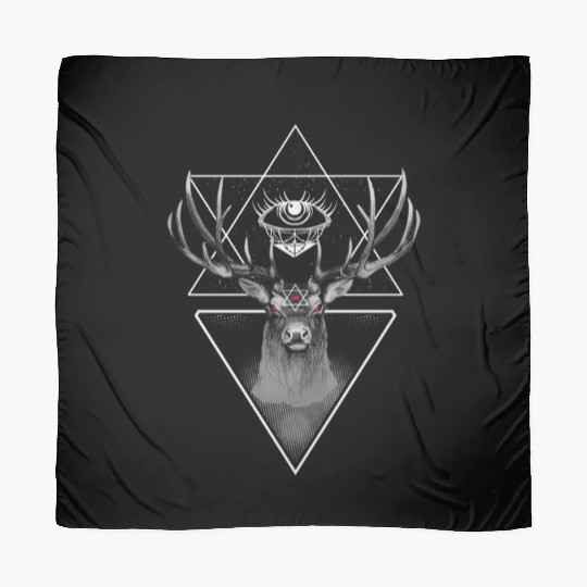 Witch Eye Evil Deer Pentagram Satanic Witchcraft Scarves