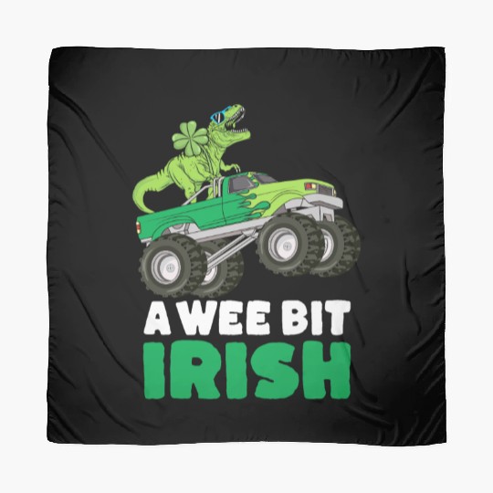 St Patricks Day A Wee Bit Irish T-Rex Truck Scarves