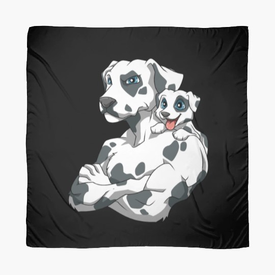 Strong Dalmatiner with Dalmatiner Puppy Scarves