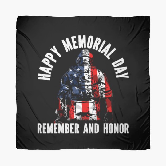 Patriotic Veteran USA Flag American Memorial Day Scarves