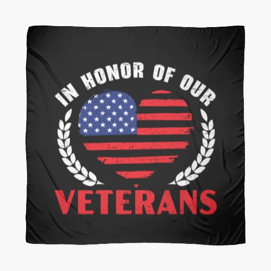 Patriotic Veteran USA Flag American Memorial Day Scarves