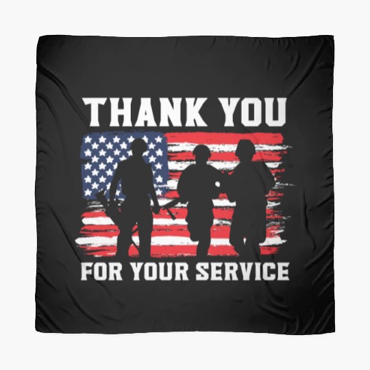 Patriotic Veteran USA Flag American Memorial Day Scarves