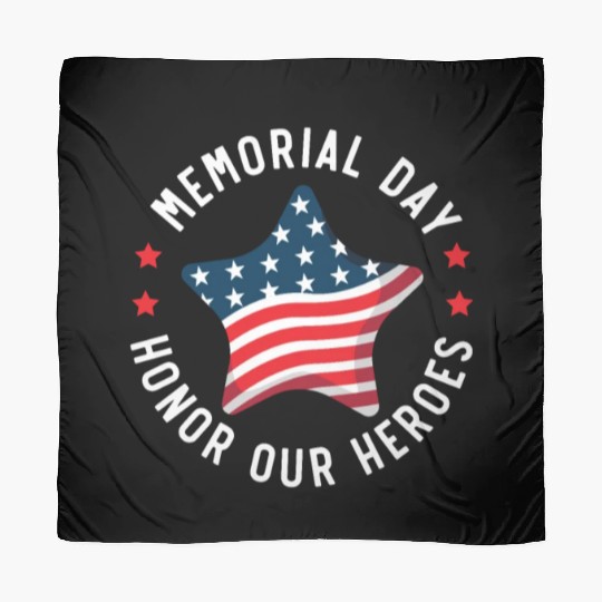 Patriotic Veteran USA Flag American Memorial Day Scarves