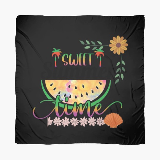 Cute summer design printed Sweet summer time Scarves