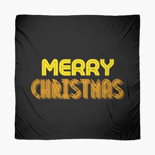 Merry Christmas Yellow Neon Colors Scarves