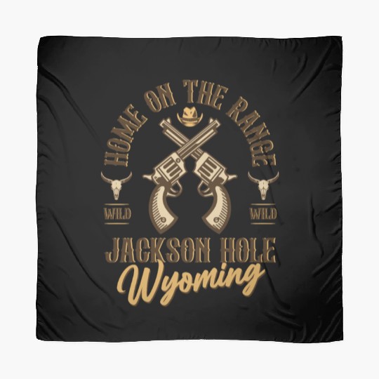 Jackson Hole Wyoming wild west town Scarves