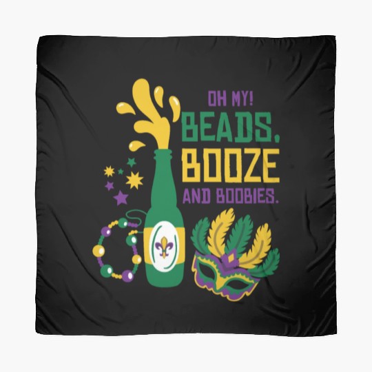 Mardi Gras Carnival Mask Beer Beads Boobies Scarves