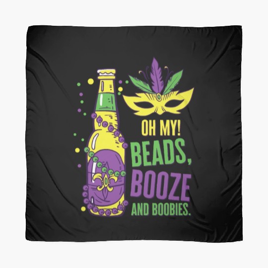 Mardi Gras Carnival Mask Beer Beads Boobies Scarves
