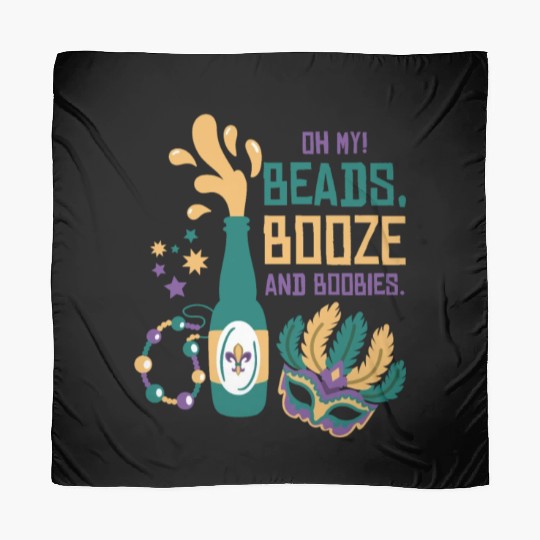 Mardi Gras Carnival Mask Beer Beads Boobies Scarves