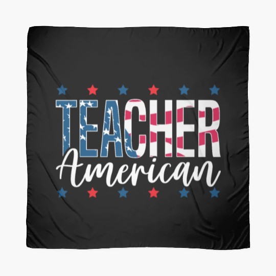 America USA Flag 4th Of July Teacher American Scarves