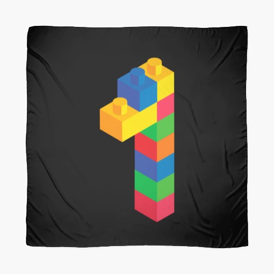 Cute Block Building 1st Birthday Gift 1 Year Old Scarves