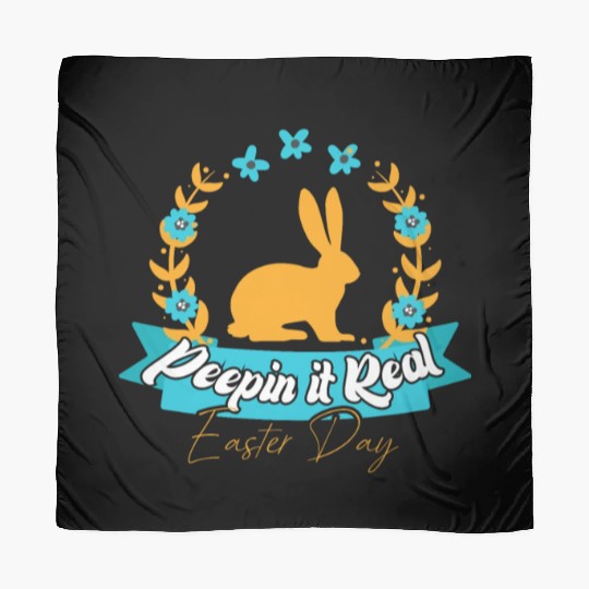Peepin It Happy Easter Bunny Egg For Funny Easter Scarves