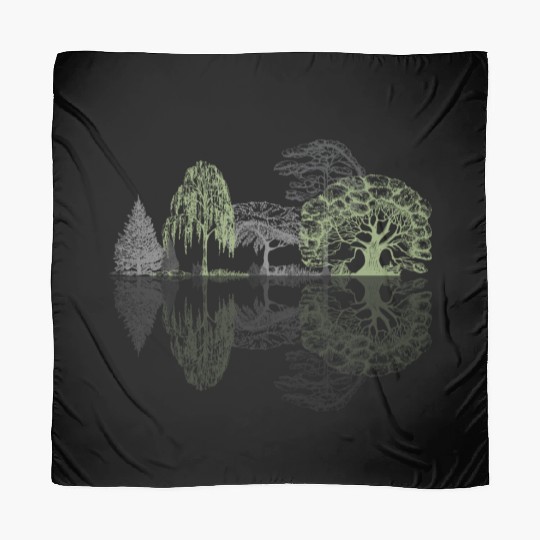 Forest Reflection Nature Trees Woods Scarves