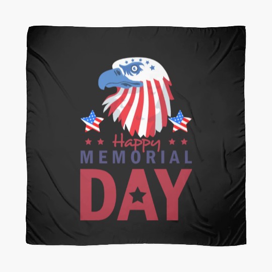 Happy Memorial Day Veterans Brave US Eagle Stars Scarves