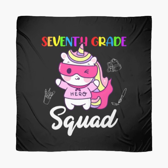 Funny 7th Grade Squad Unicorn Lover Back To School Scarves
