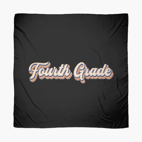Retro Fourth Grade student Teacher Back To School Scarves