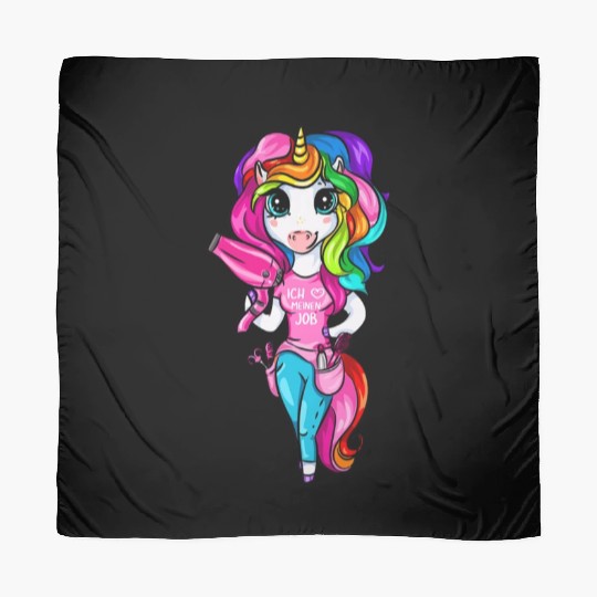 Hairdresser Unicorn Girl I Love My Job Scarves