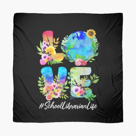 School Librarian Love World Earth Day Save The Pla Scarves