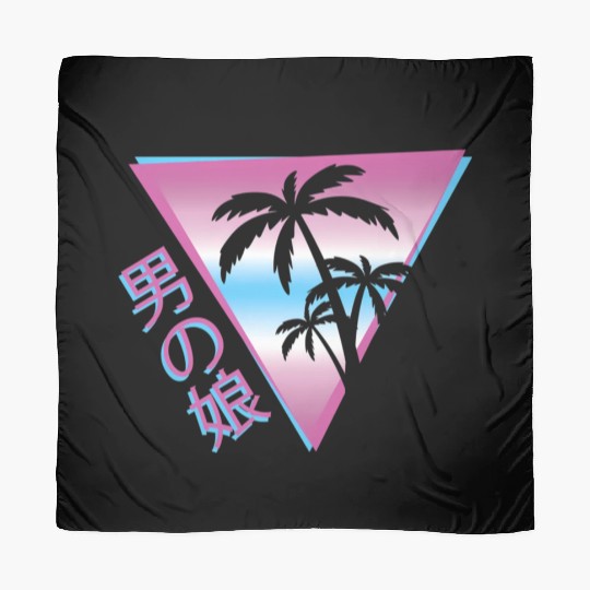 Femboy 80S 90S Palm Tree Japanese Vaporwave Aesthe Scarves