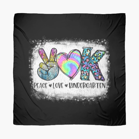 Peace Love Kindergarten Teacher Appreciation Retro Scarves