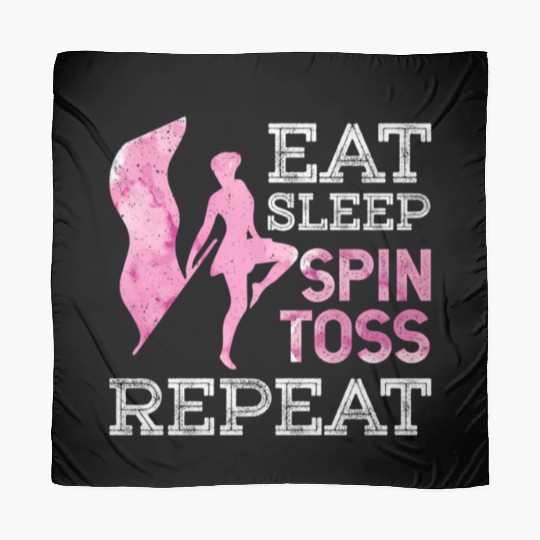 Eat Sleep Spin Toss Repeat Color Guard Winter Marc Scarves