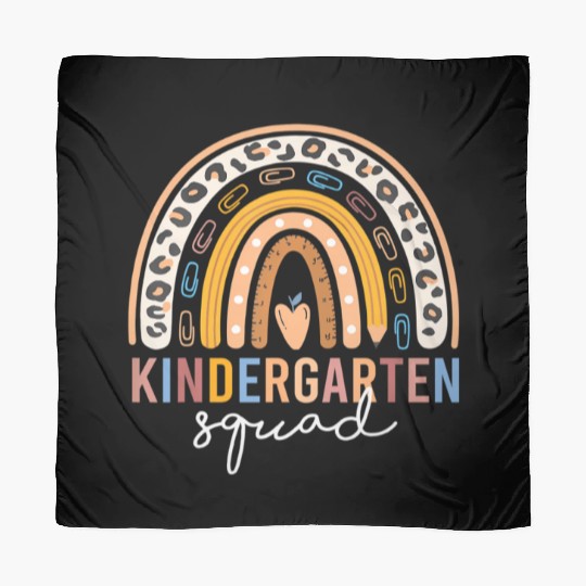 Kindergarten Squad Leopard Rainbow Back To School Scarves