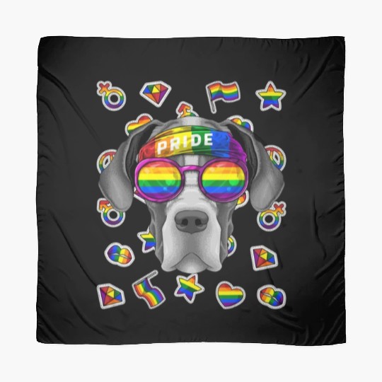 Lgbt Great Dane Gay Pride Month Dog Scarves