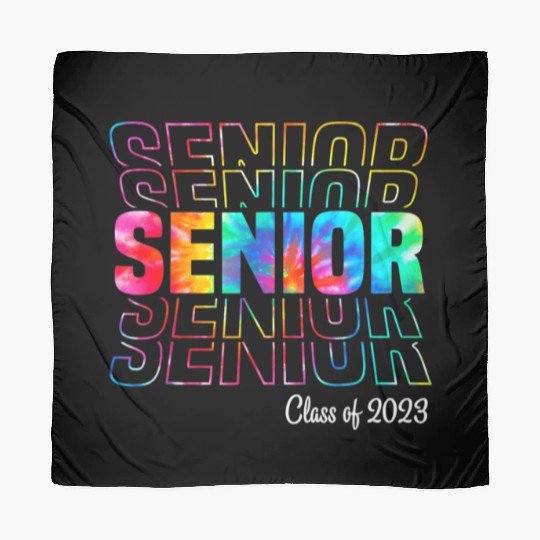 Tie Dye Senior 2023 Class Of 2023 Graduation Back Scarves