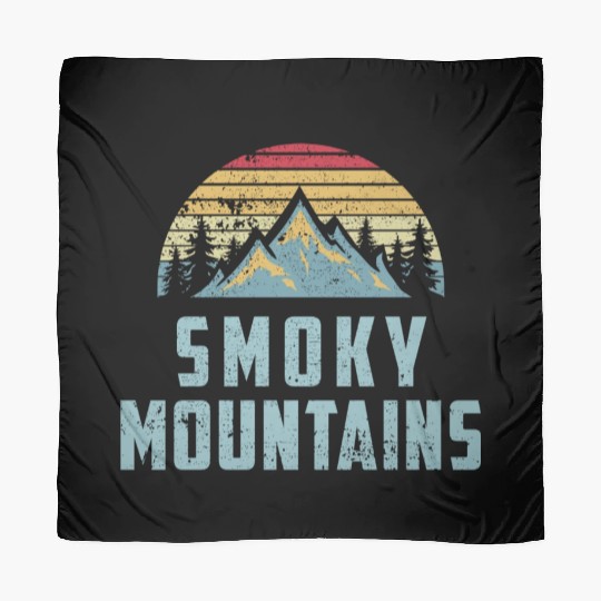 Retro Great Smoky Mountains National Park Scarves