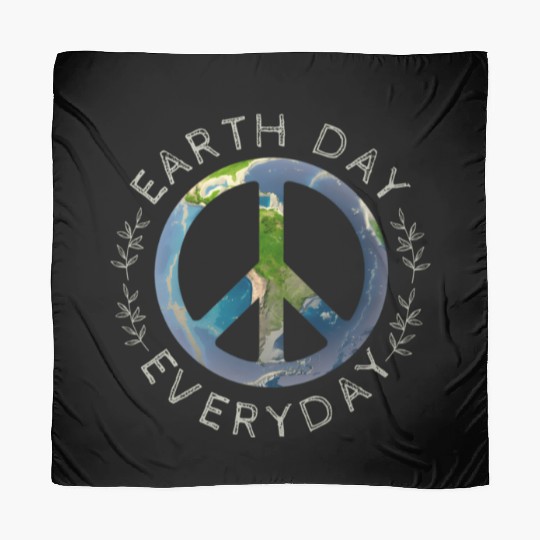 Earth Day Everyday World Global Peace On Earth Scarves