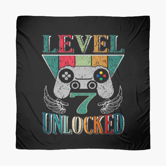 7th Birthday Level 7 Gamer Gaming Gambling Scarves
