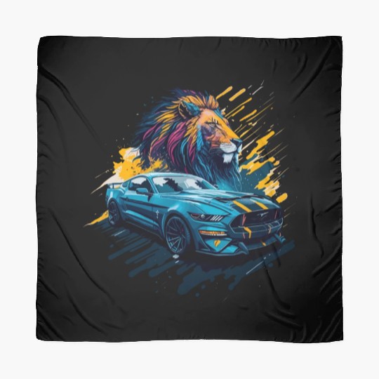 Sports car illustration Scarves