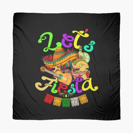 Cinco De Mayo Mexican Guitar Cactus - Mexican Scarves
