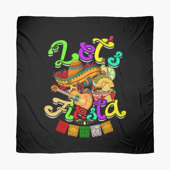 Cinco De Mayo Mexican Guitar Cactus - Mexican Scarves