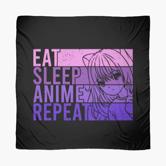 Anime Scarves Eat Sleep Anime Repeat Anime