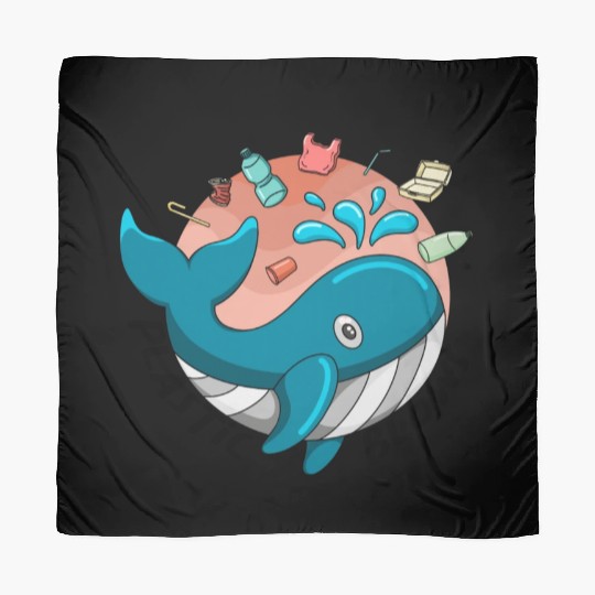 Earth Day Plastic Blows Whale Lover Plastic Free Scarves
