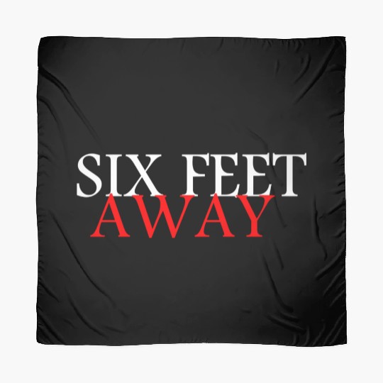 mask six feet away retro Scarves