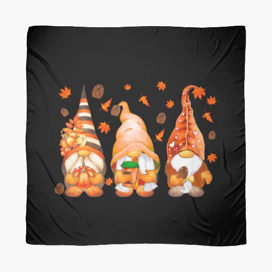 It's Fall Y'all Cute Gnomes Pumpkin Autumn Fall Scarves