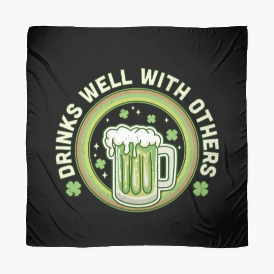 Drin Well With Others St Patrick'S Day Drinking Scarves