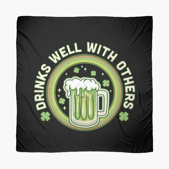 Drin Well With Others St Patrick'S Day Drinking Scarves