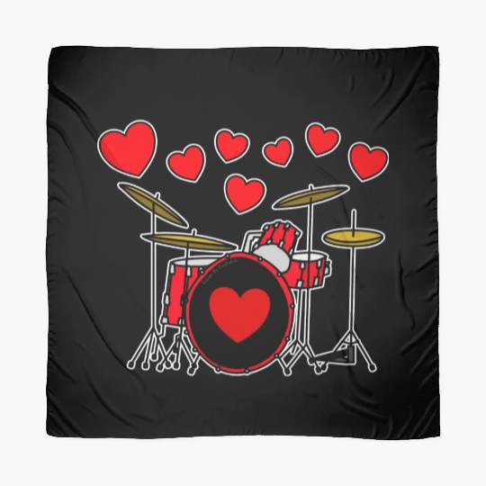 Valentines Drummer Drum Teacher Wedding Musician Scarves