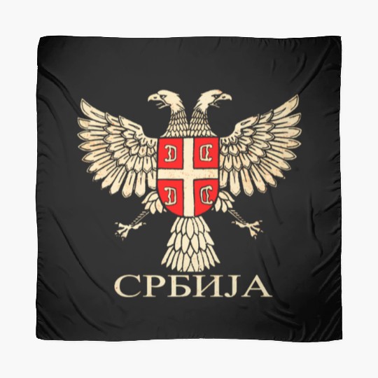 Serbia Srbija Serbian Serb Eagle Flag Cccc Cyrilli Scarves